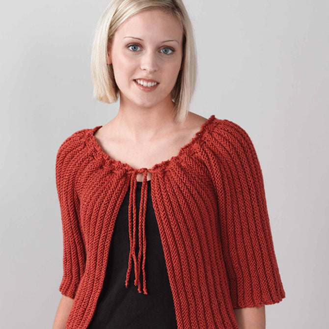 Valley Yarns Trumpet Flower Cardigan Knitting Pattern