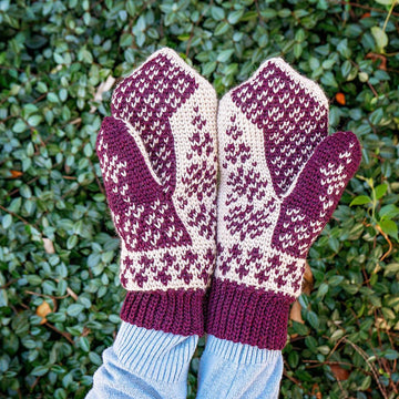 Fair Isle Deer Mittens