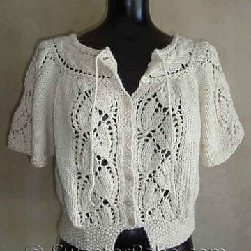 #99 Flutter-Sleeved Blousy Lace Cardigan