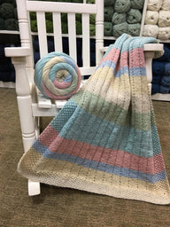 Plymouth Yarn Vertical Lines Baby Blanket Knitting Pattern