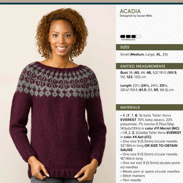 Tahki Yarns Acadia Knitting Pattern