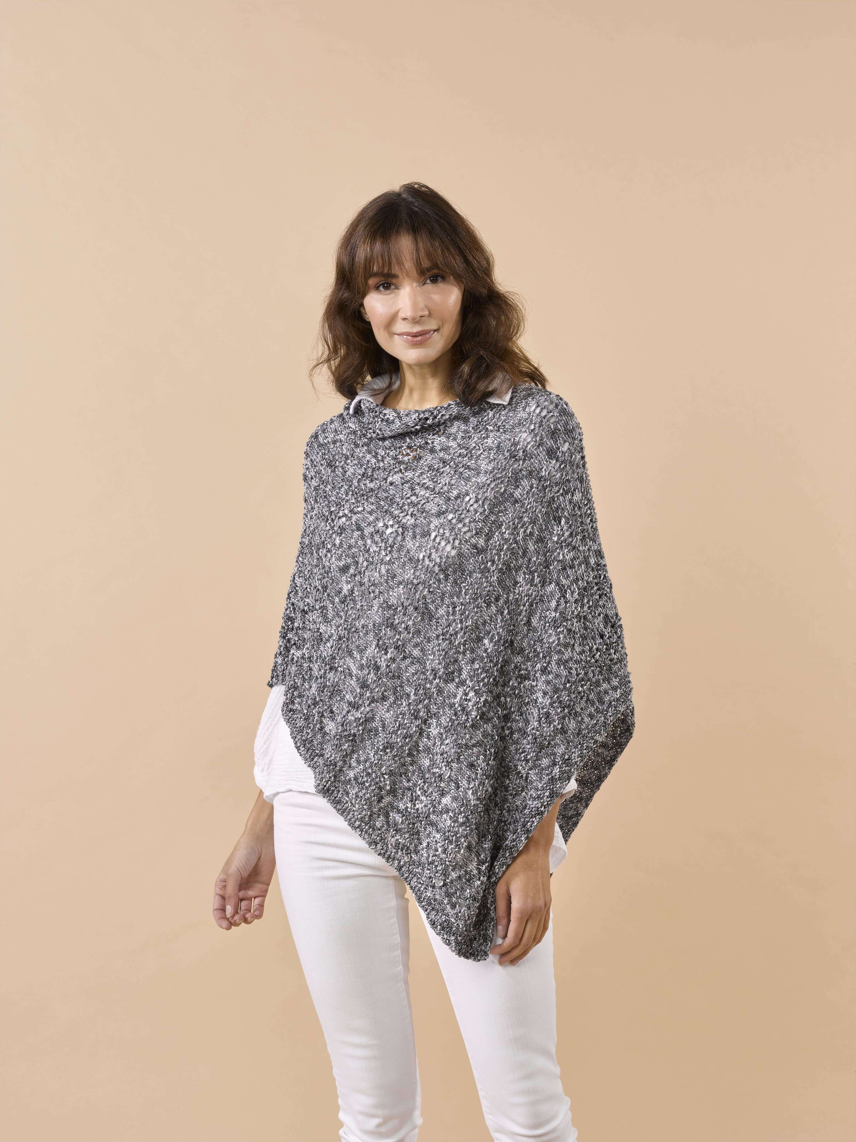 Tahki Yarns Corolla Poncho Knitting Pattern