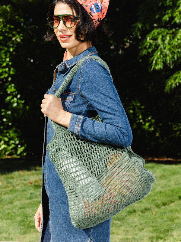 Cove Bag in Berroco Modern Linen Crochet Pattern
