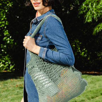 Cove Bag in Berroco Modern Linen Crochet Pattern