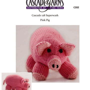 Cascade Yarns Pink Pig Toy Knitting Pattern