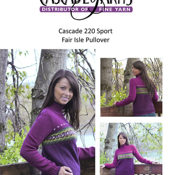Cascade Yarns DK Fair Isle Pullover Jumper Knitting Pattern