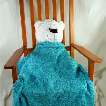 Cascade Yarns C Textured Lap Throw Blanket Knitting Pattern