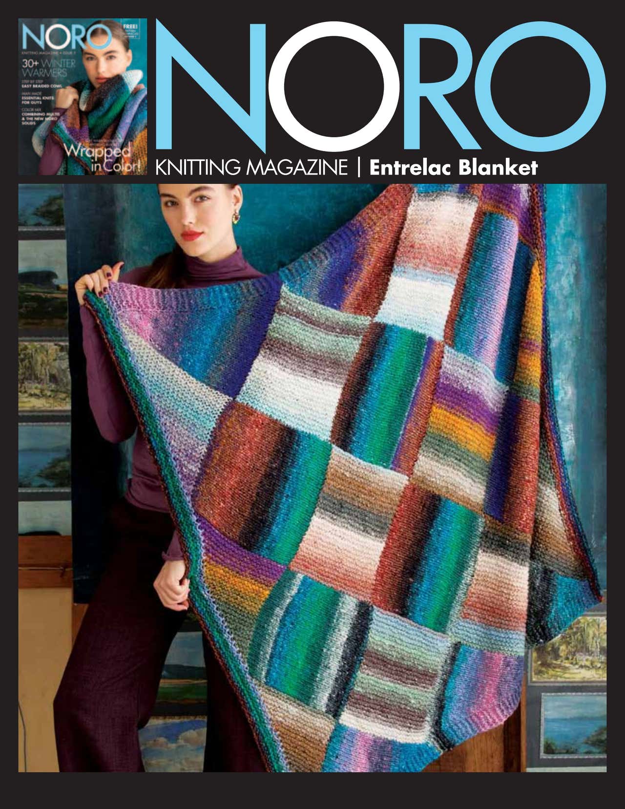Noro Entrelac Blanket Knitting Pattern