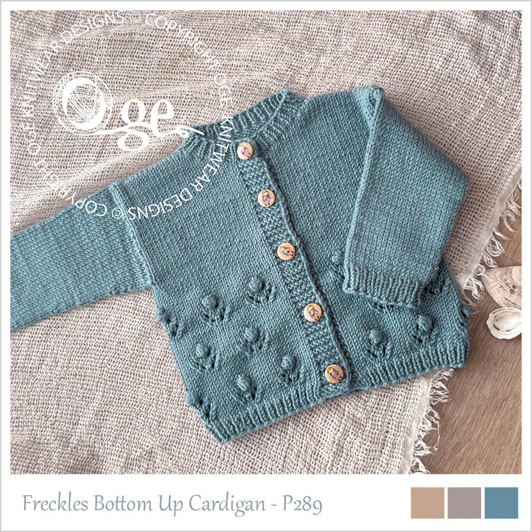 Freckles Bottom Up Cardigan - P289