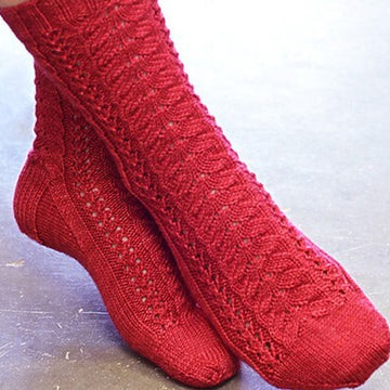SweetGeorgia Cherry Lane Socks and Cowl Knitting Pattern