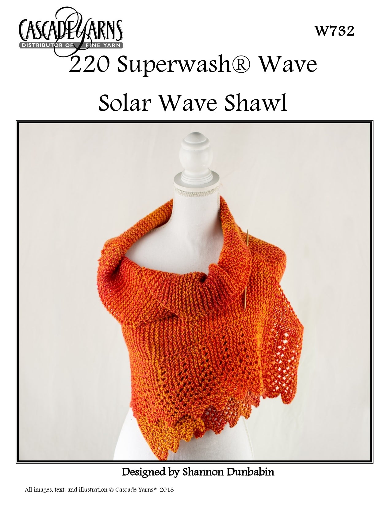 Cascade Yarns W Solar Wave Shawl Wrap Knitting Pattern