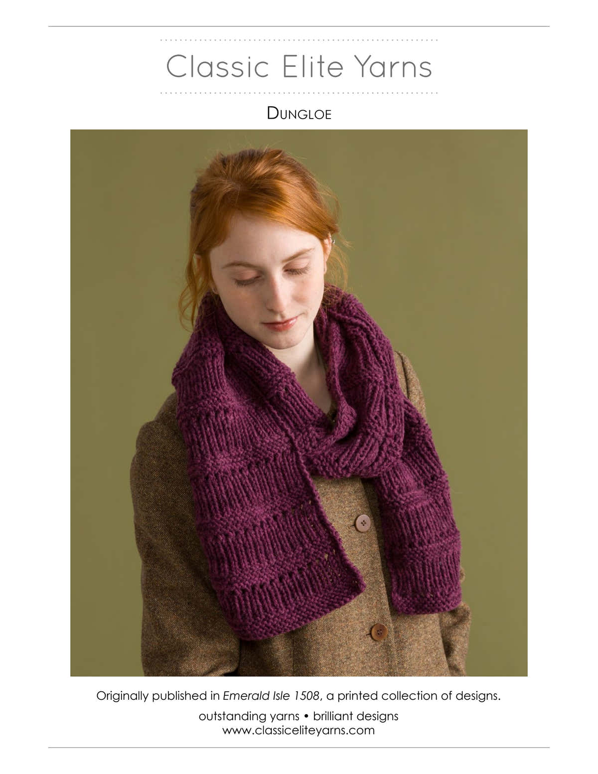Classic Elite Yarns Dungloe Scarf Knitting Pattern