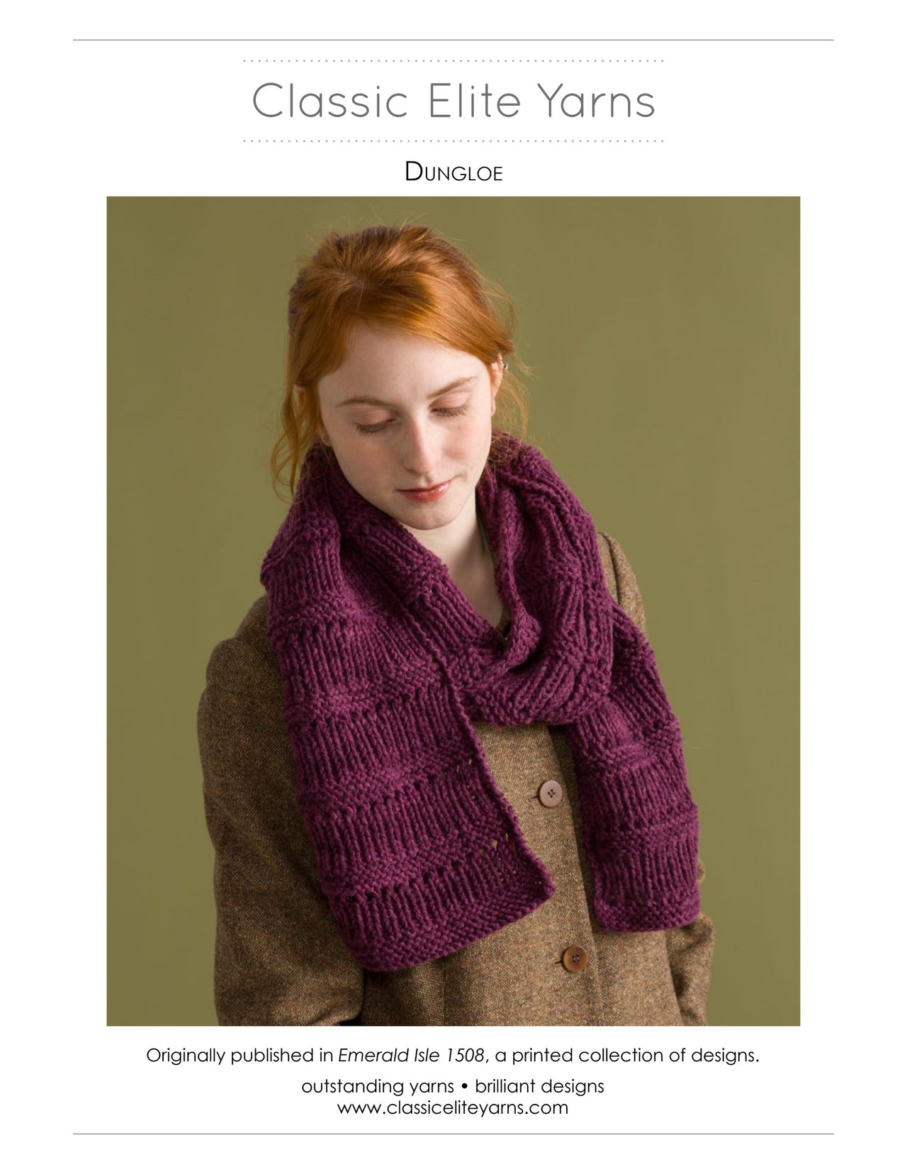 Classic Elite Yarns Dungloe Scarf Knitting Pattern