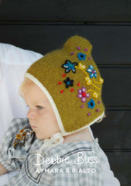 Debbie Bliss Jana Bonnet and Mitts Set Knitting Pattern