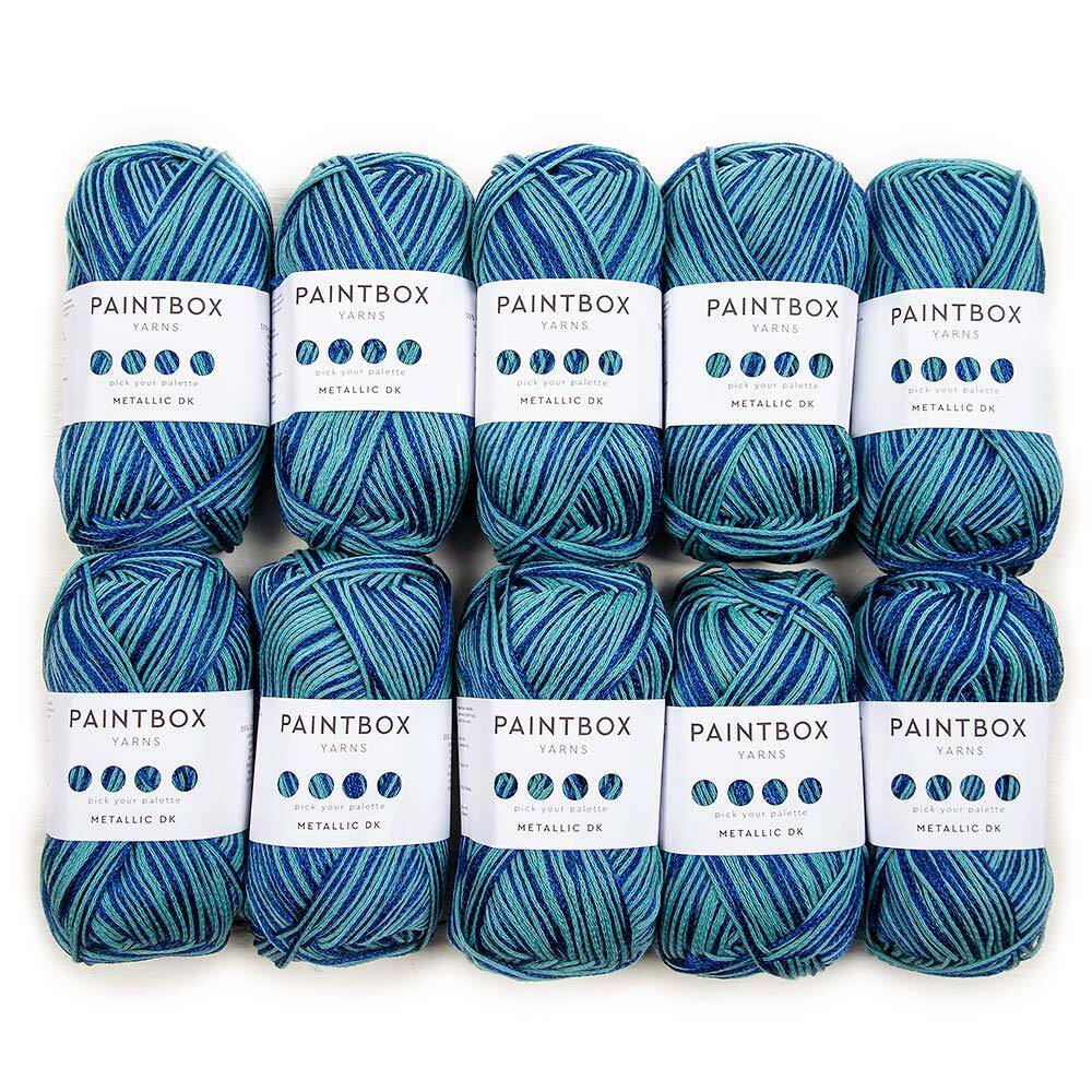 Paintbox Yarns Metallic DK 10 Ball Value Pack Yarn - Cotton DK