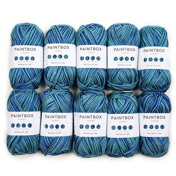 Paintbox Yarns Metallic DK 10 Ball Value Pack Yarn - Cotton DK