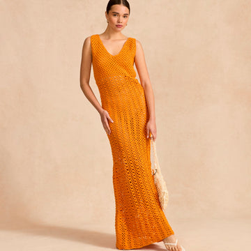 Sirdar Slinky Sundown Maxi Dress Crochet Pattern