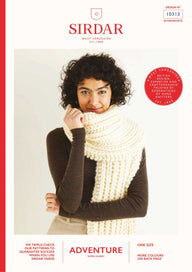 Sirdar Huge Ribbed Scarf Knitting Pattern