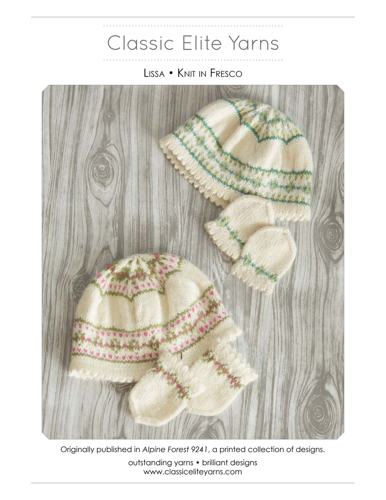 Classic Elite Yarns Lissa Hat Knitting Pattern