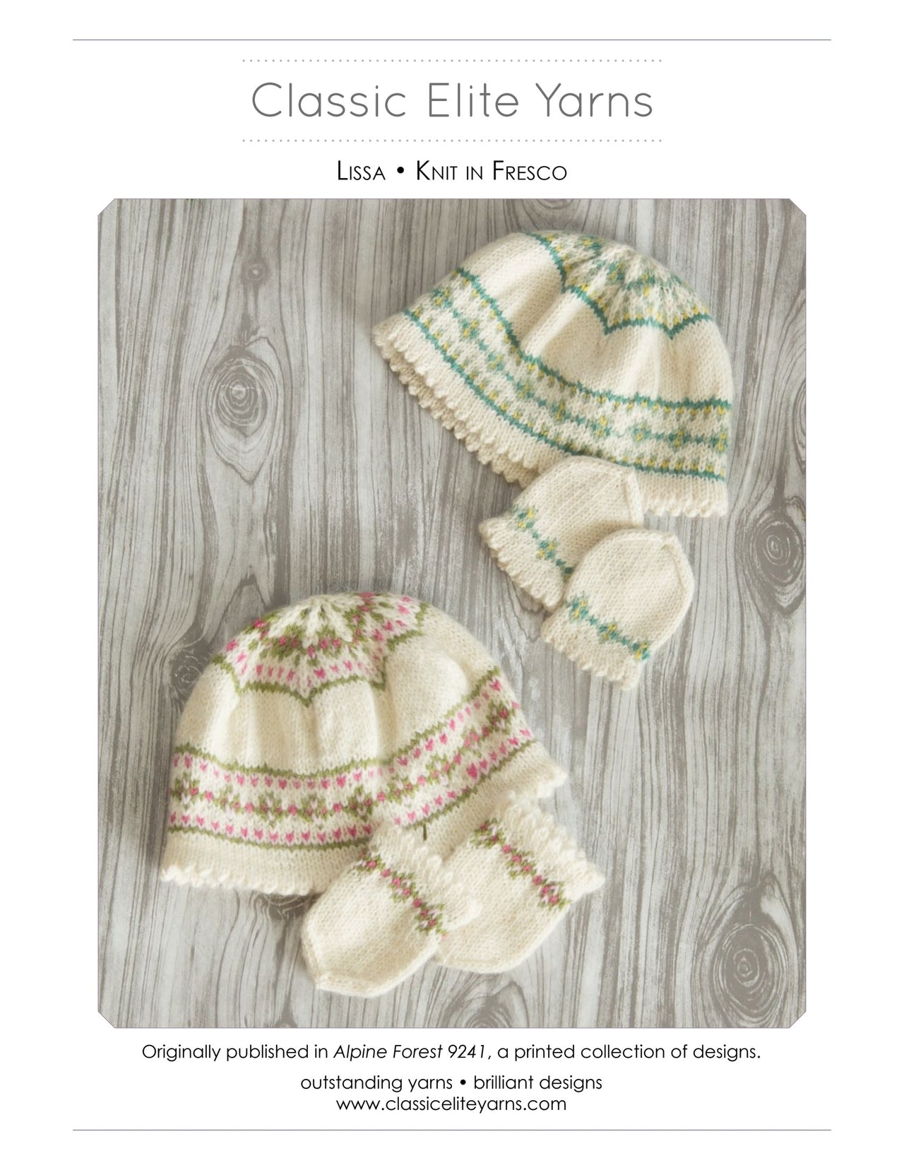 Classic Elite Yarns Lissa Hat Knitting Pattern