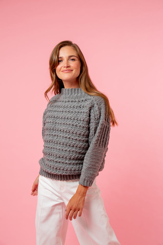 Paintbox Yarns Cinnamon Swirl Sweater Crochet Pattern