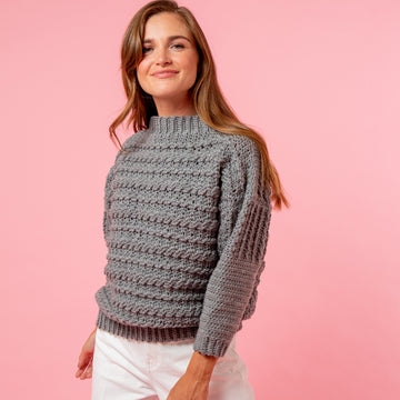 Paintbox Yarns Cinnamon Swirl Sweater Crochet Pattern