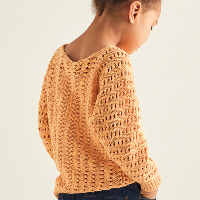 Sirdar Lace Mesh Pullover Jumper Knitting Pattern