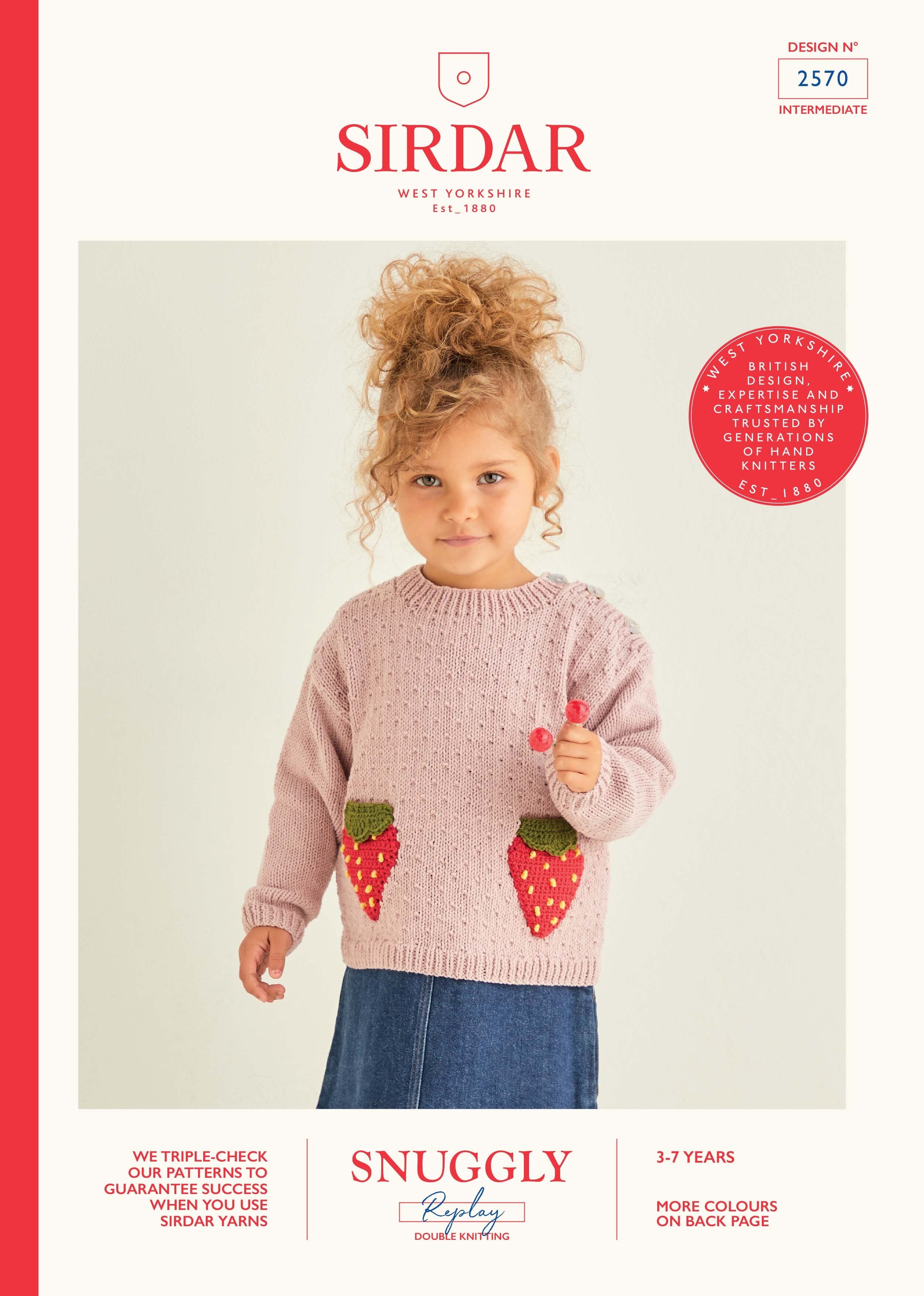 Sirdar Strawberry Sweater & Cardigan Jumper Knitting Pattern