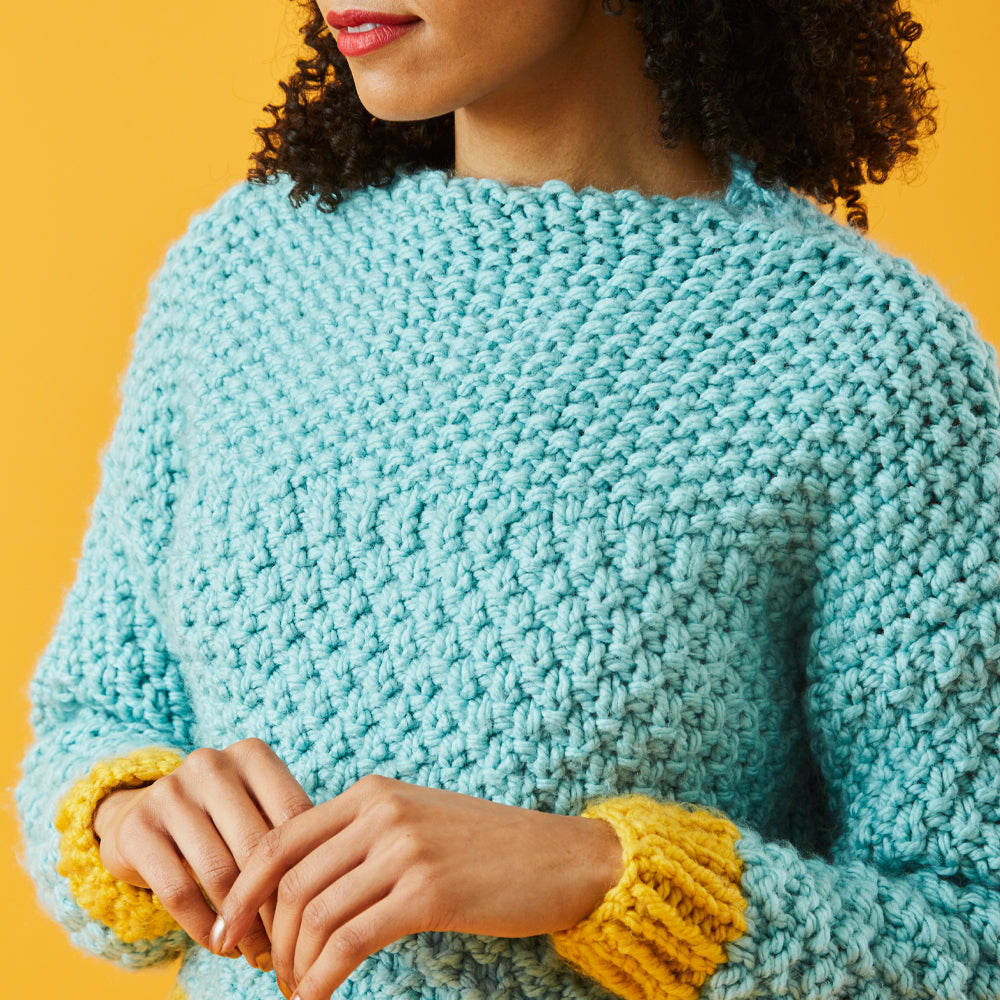 Paintbox Yarns Ombre Textured Jumper Knitting Pattern