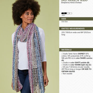 Tahki Yarns Sag Harbor Wrap Knitting Pattern