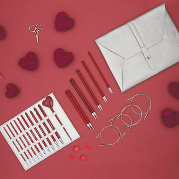 KnitPro Holiday Gift Set - Afghan Tunisian Crochet Hook Set - "Amore"