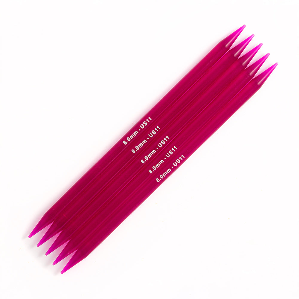 KnitPro Trendz Double Point Needles 8" (Set of 5)