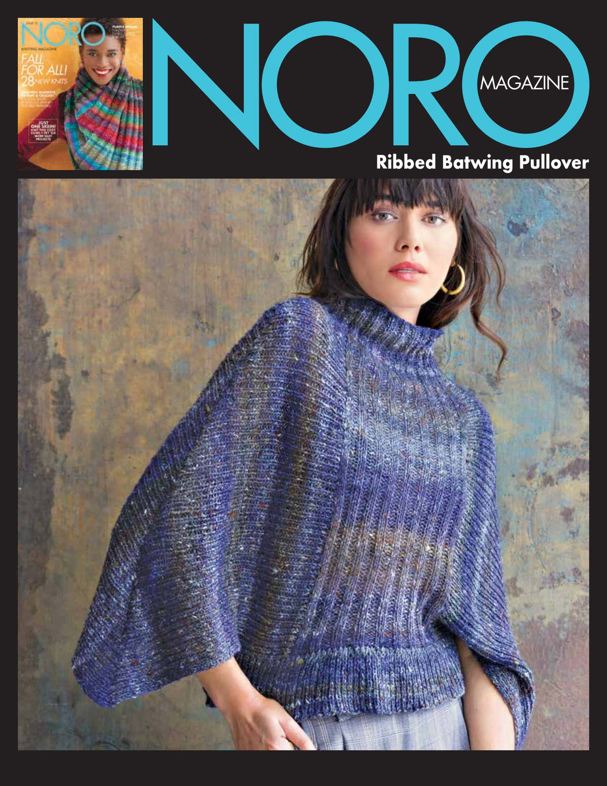 Noro Ribbed Batwing Pullover Jumper Knitting Pattern