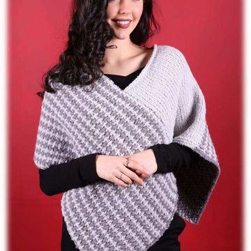 Women's Poncho in Plymouth Yarn Arequipa Boucle - 2995 - PDF