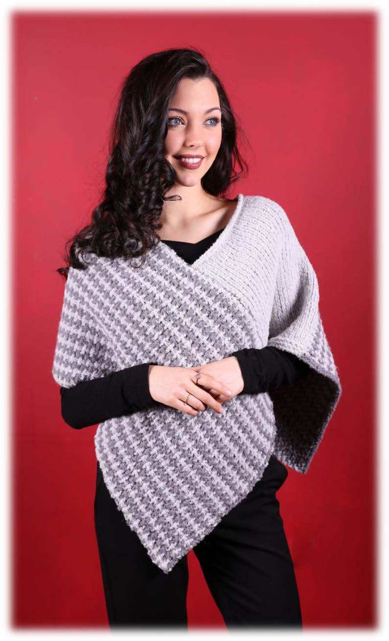 Women's Poncho in Plymouth Yarn Arequipa Boucle - 2995 - PDF