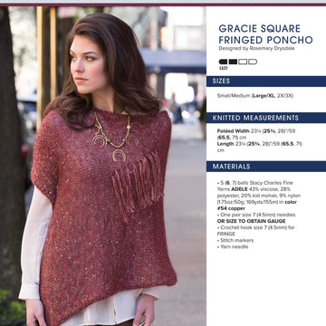 Stacy Charles Fine Yarns Gracie Square Fringed Poncho PDF