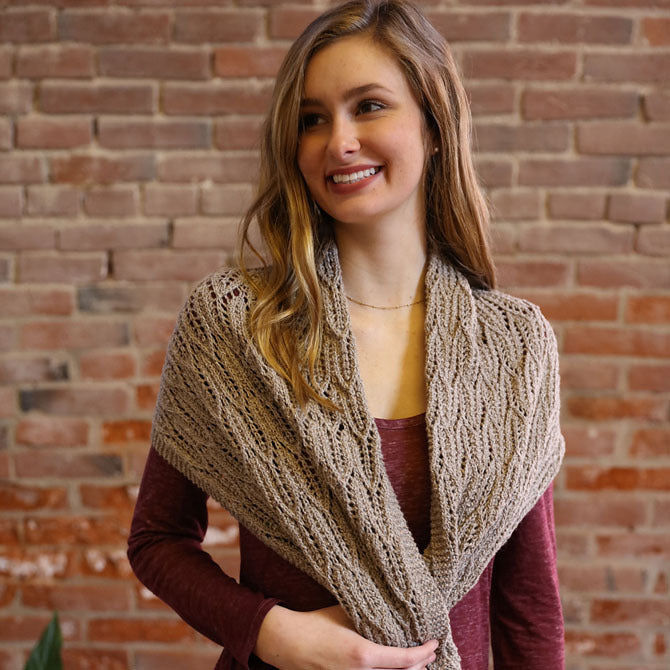Plymouth Yarn 3331 Shawl Wrap Knitting Pattern