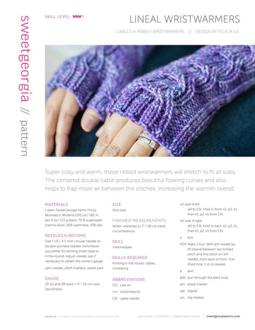 SweetGeorgia Lineal Wristwarmers