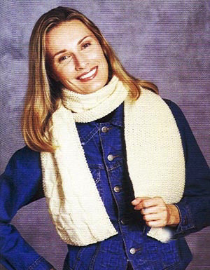 Seed & Blocks Scarf Knitting Pattern