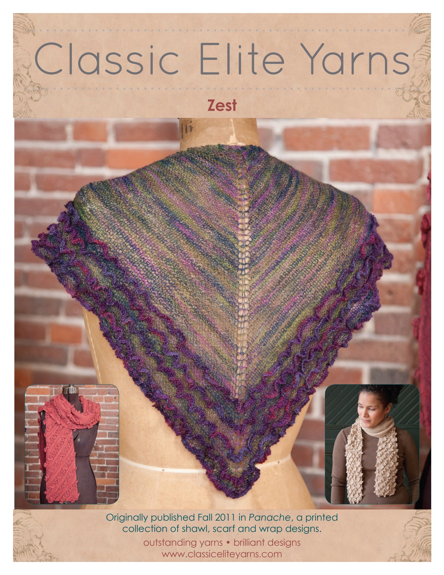 Classic Elite Yarns Zest Wrap Knitting Pattern