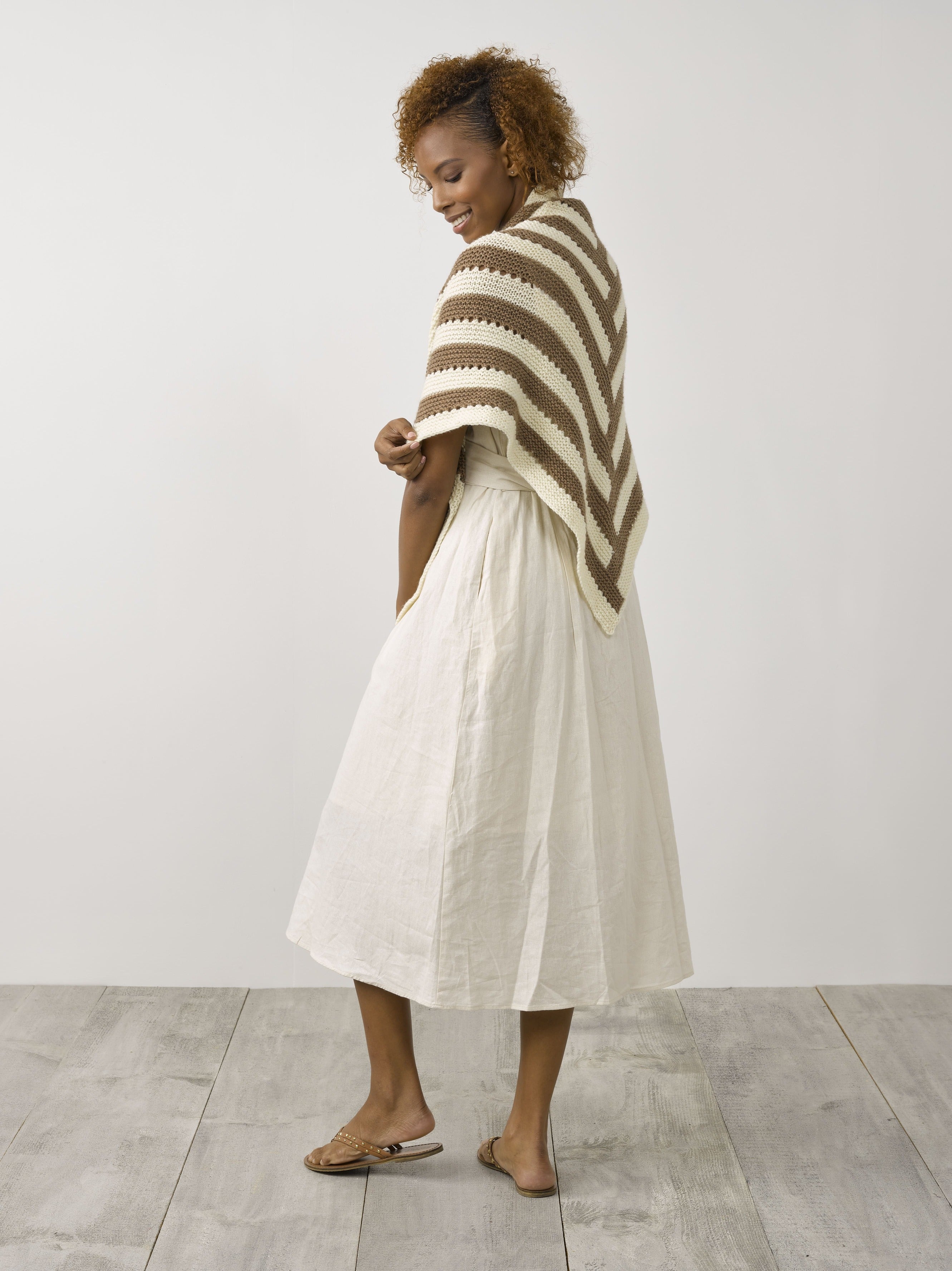 Tahki Yarns Sanderling Shawl Knitting Pattern