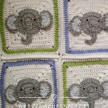 Elephant tile blanket