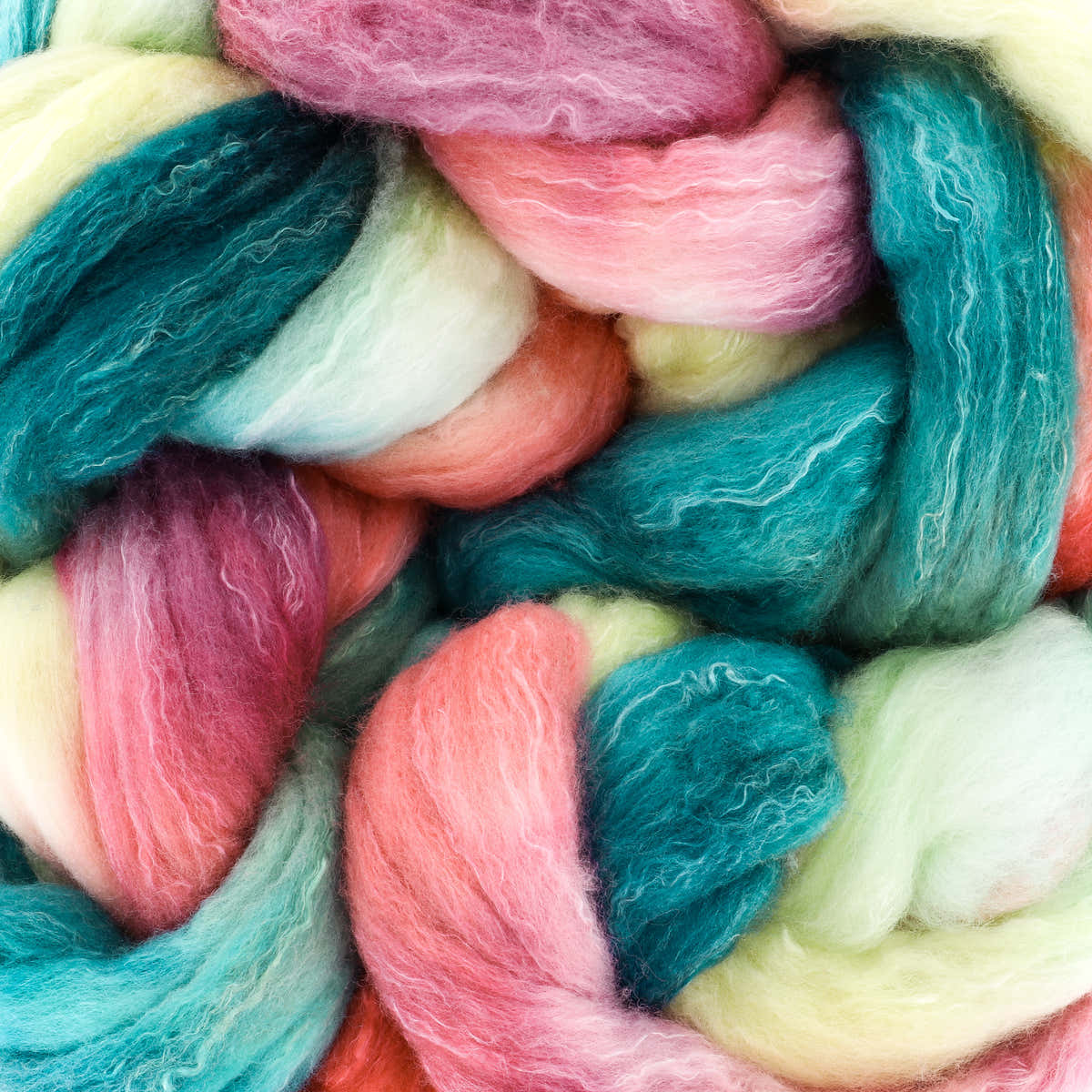 Frabjous Fibers Organic Polwarth/Silk Hand-Dyed Top Yarn - Wool