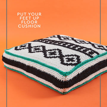 Paintbox Yarns Put Your Feet Up Floor Cushion Crochet
