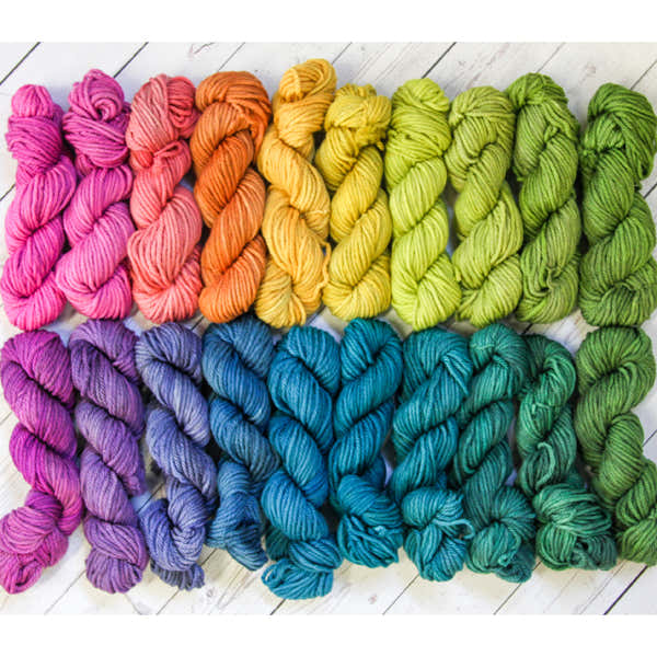 Wonderland Yarns So Fond of Rainbows in March Hare Yarn - Merino Wool Worsted