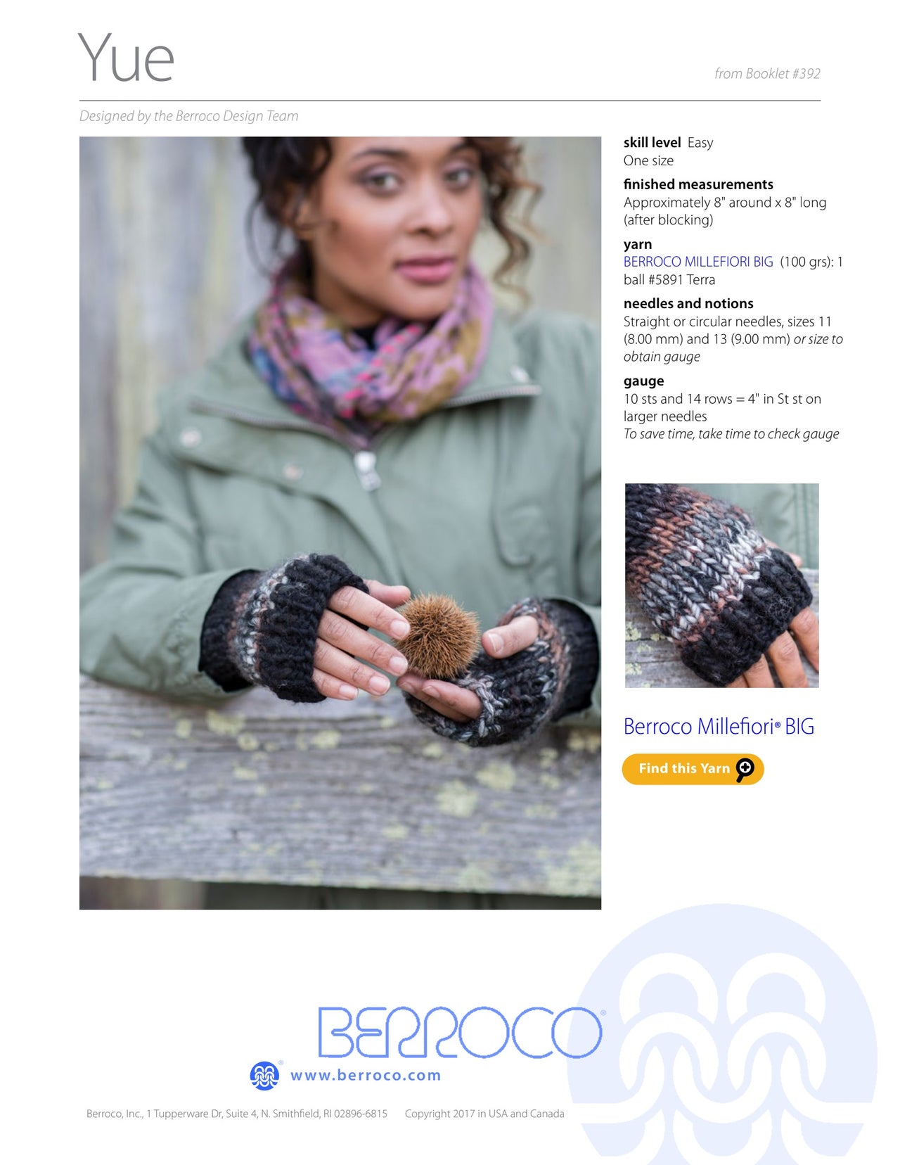 Berroco Yue Gloves Knitting Pattern
