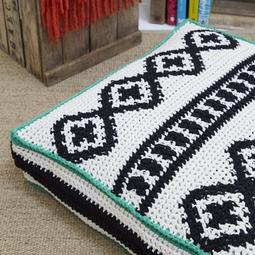 Paintbox Yarns Put Your Feet Up Floor Cushion Crochet