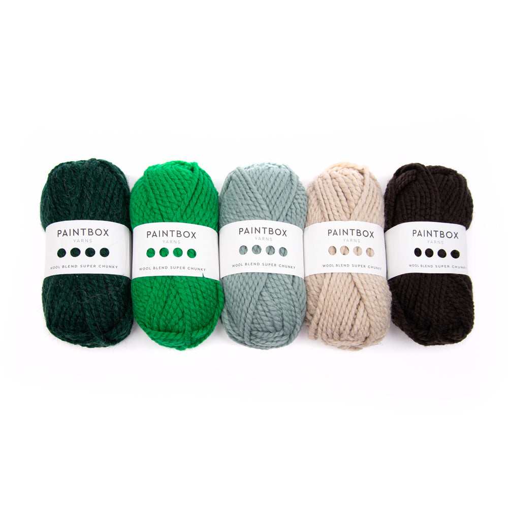 Paintbox Yarns Wool Blend Super Chunky 5 Ball Color Pack Yarn - Acrylic Super Chunky