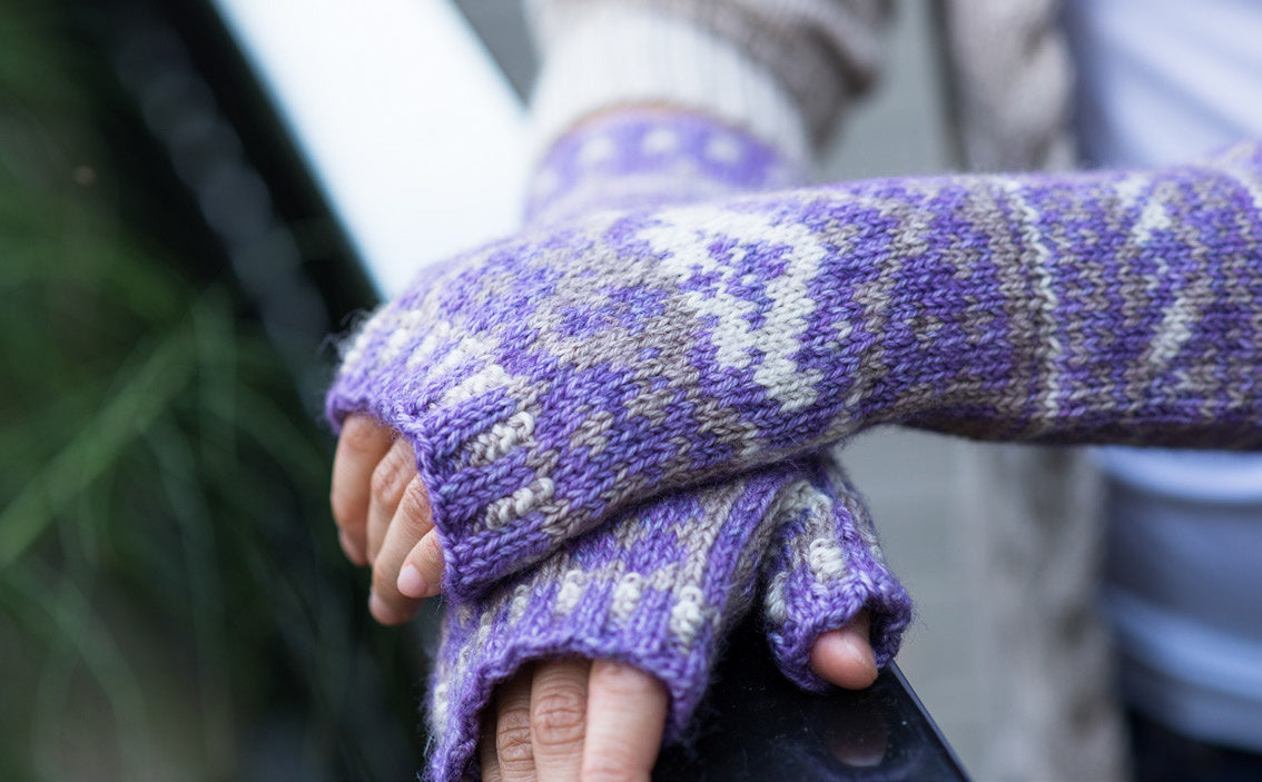 SweetGeorgia Cordatus Cowl and Mitts Knitting Pattern