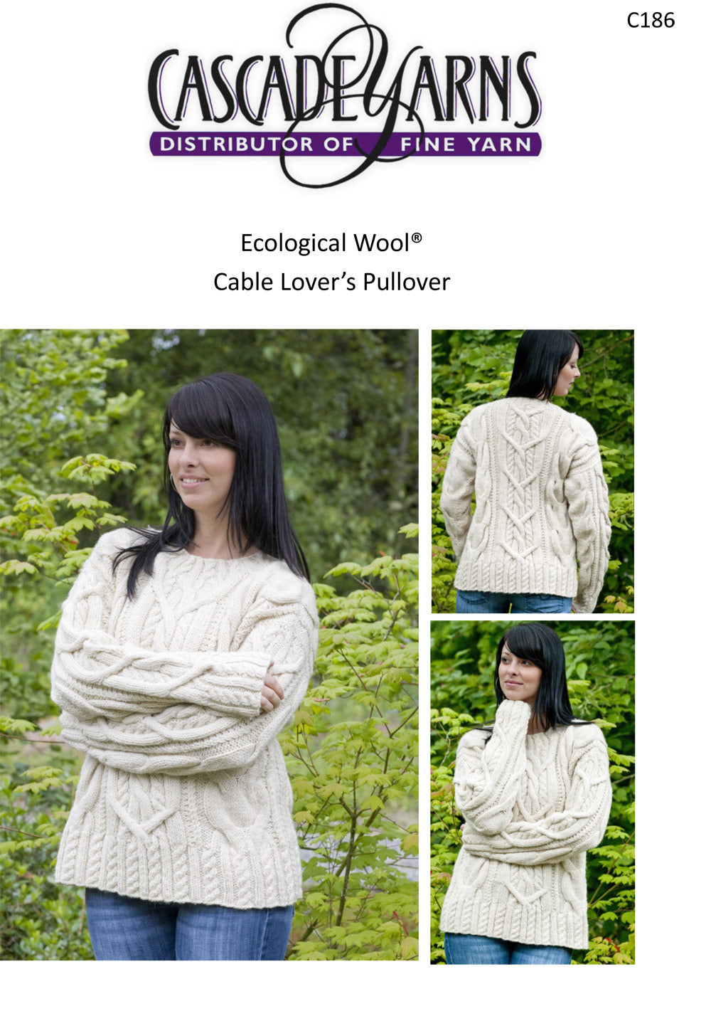 Cascade Yarns C Cable Lover's Pullover Knitting Pattern